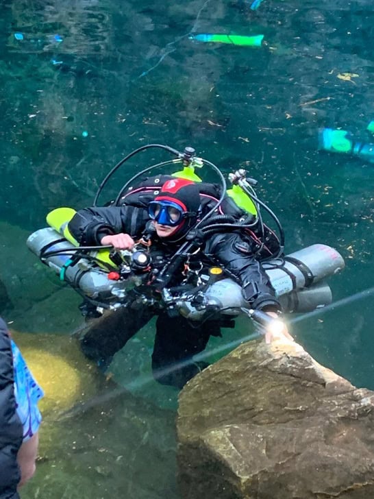 Just before immersion