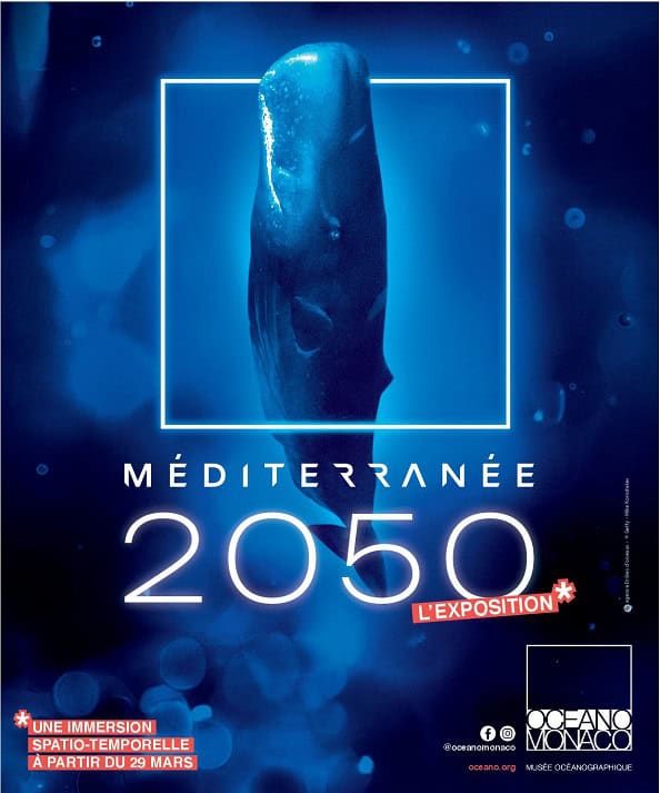 Mediterranean 2050 exhibition poster oceanographic institute of Monaco without partner banner