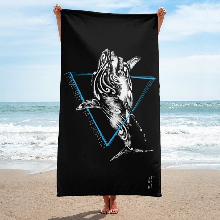 Black shark towel