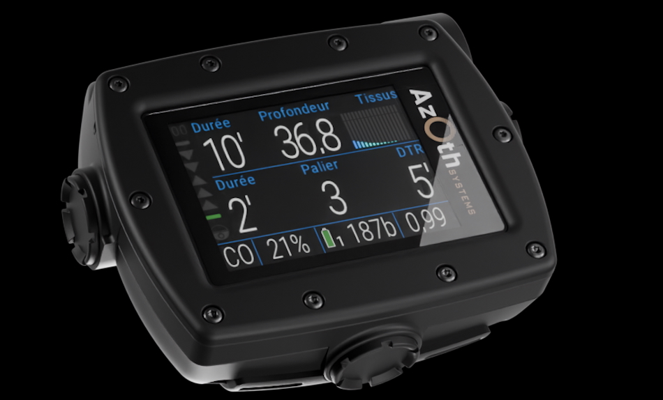 Dive computer displaying essential data for underwater safety and dive management.