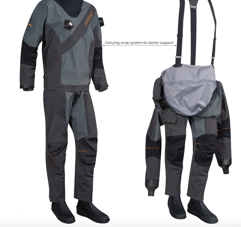 Technical diving suit offering comfort and protection for underwater explorations.