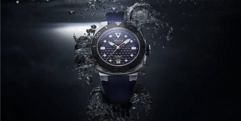 Montre de plongée Alpina, alliant élégance et performance sous-marine, idéale pour les aventuriers aquatiques.