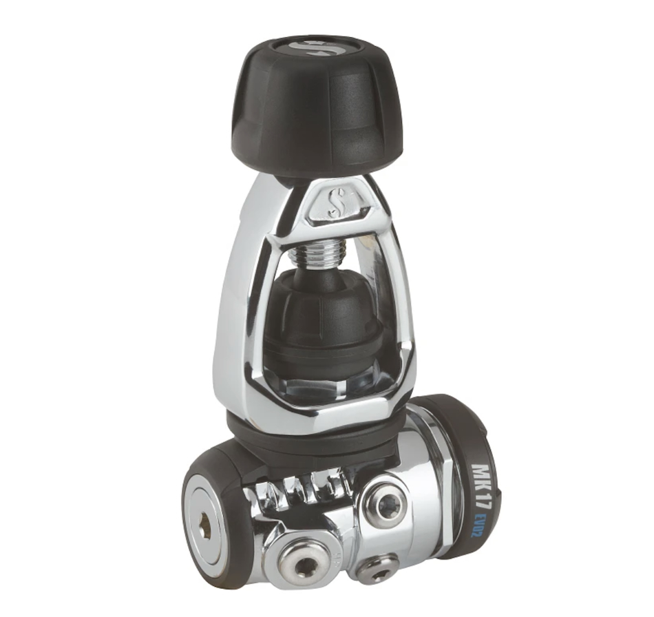 MK17 diving regulator, essential for secure breathing underwater.